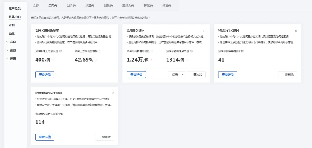 分享一个小账户(预算150)百度竞价的优化实例,机械行业