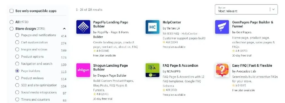 Shopify全球店铺“设计师”——2022年5大风靡全球的Shopify页面构建器